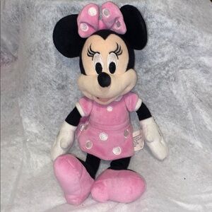 Disney Minnie Mouse Pink and Black Plush Toy